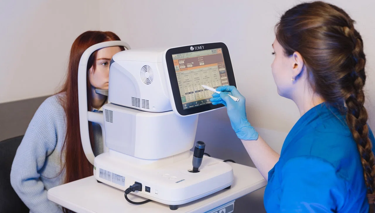 Проведение оптической биометрии